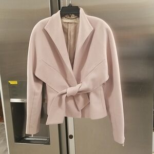 💕STELLA McCARTNEY💕 Wool Cashmere Short Wrap Coat ~ Blush Pink EU 42